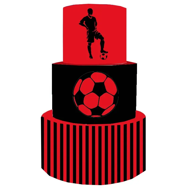 Torta Scenografica nero rosso milan 36 cm h x 25 cm diametro
