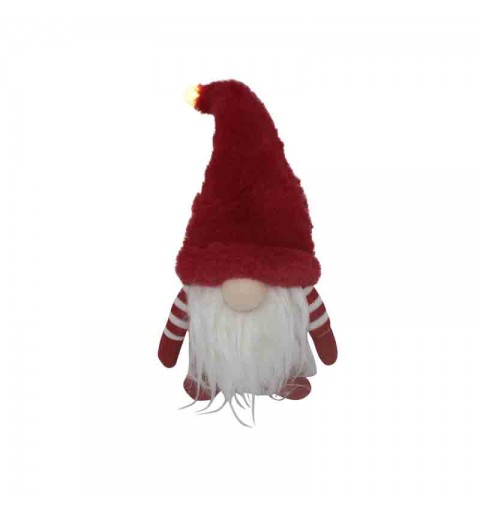 gnomo con cappello rosso luminoso 30 cm 4981