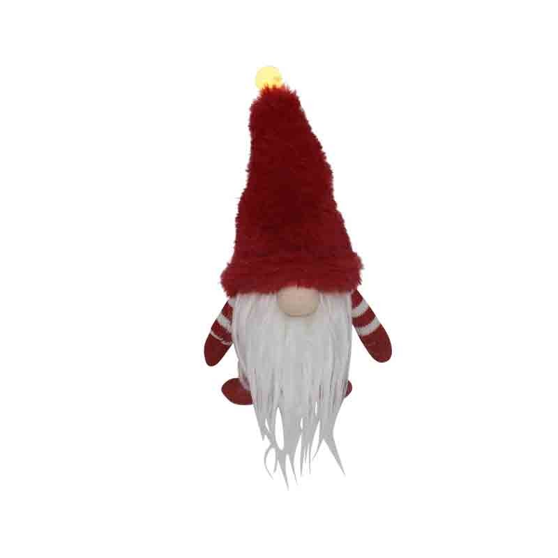 gnomo natalizio con cappello luminoso 22 cm 4974