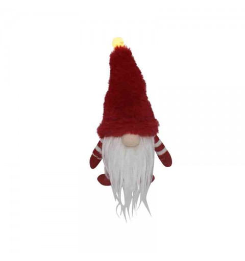 gnomo natalizio con cappello luminoso 22 cm 4974
