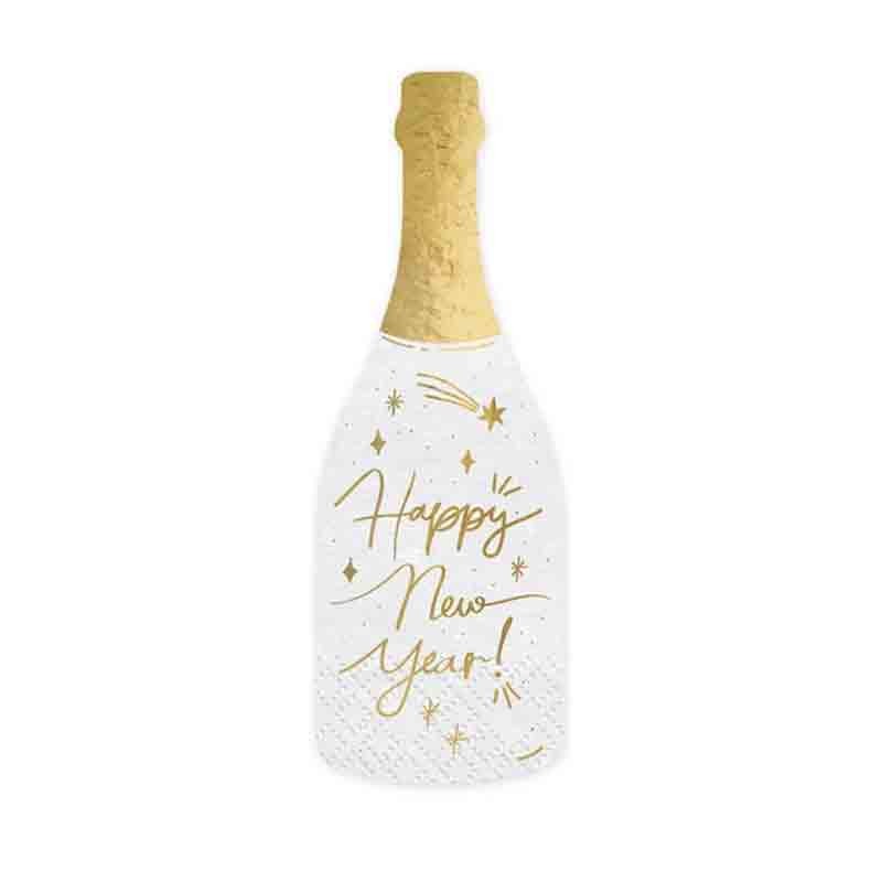 20 Tovaglioli Champagne 7x19 cm happy new year SPK22