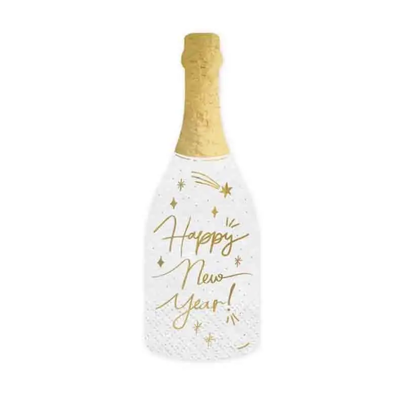 20 Tovaglioli Champagne 7x19 cm happy new year SPK22