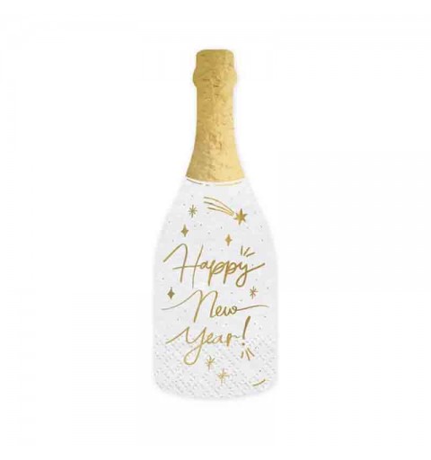 20 Tovaglioli Champagne 7x19 cm happy new year SPK22