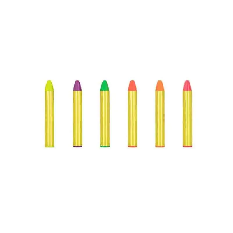 6 Pastelli per la pittura del viso neon KDT1