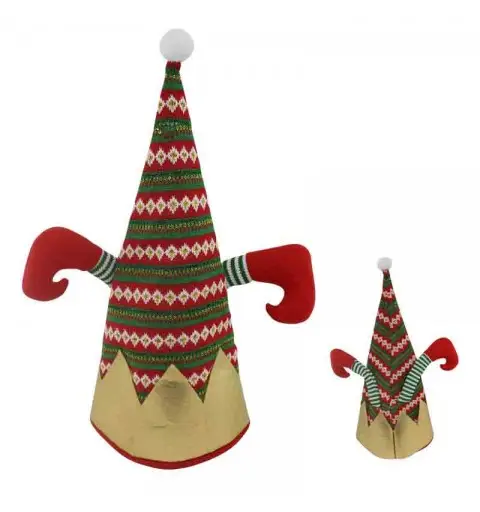 cappello elfo in tessuto 48 x 29 cm 5223