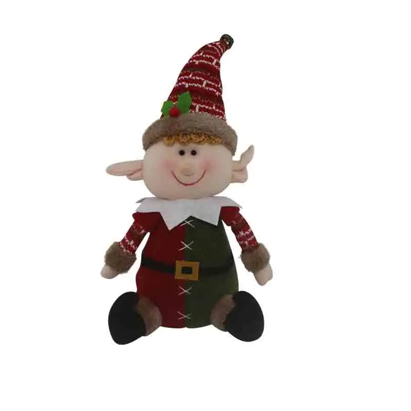 elfo in tessuto seduto 2 mod assortiti e casuali 70 cm 5179