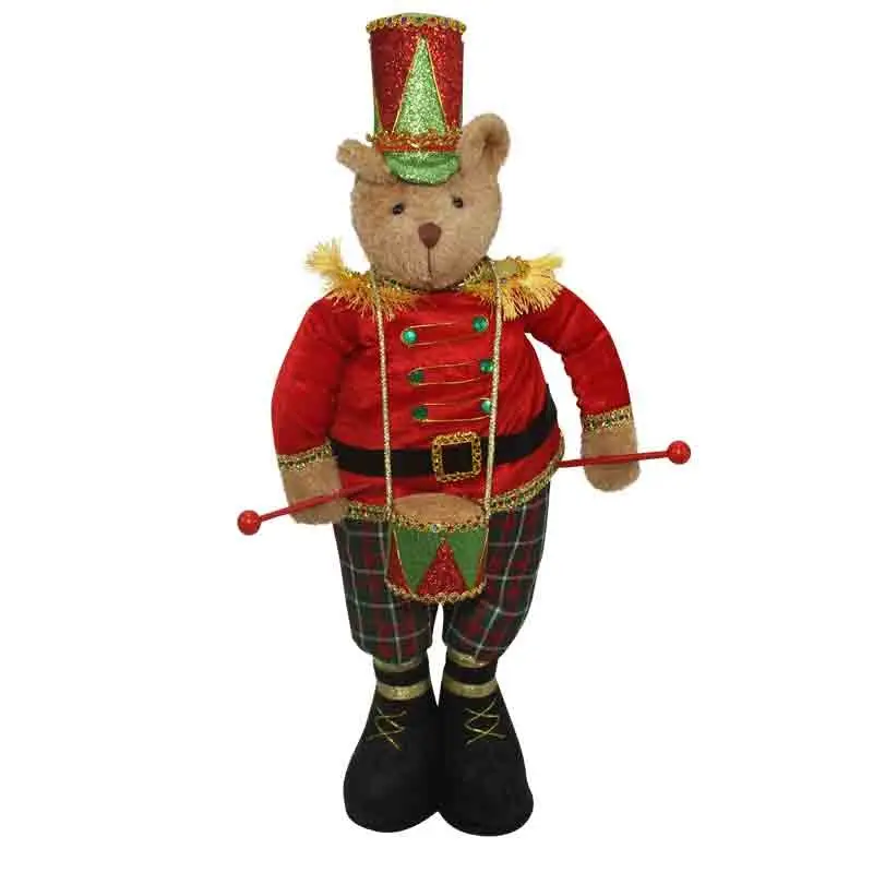 orsetto natalizio in peluche soldatino 70 cm 6435