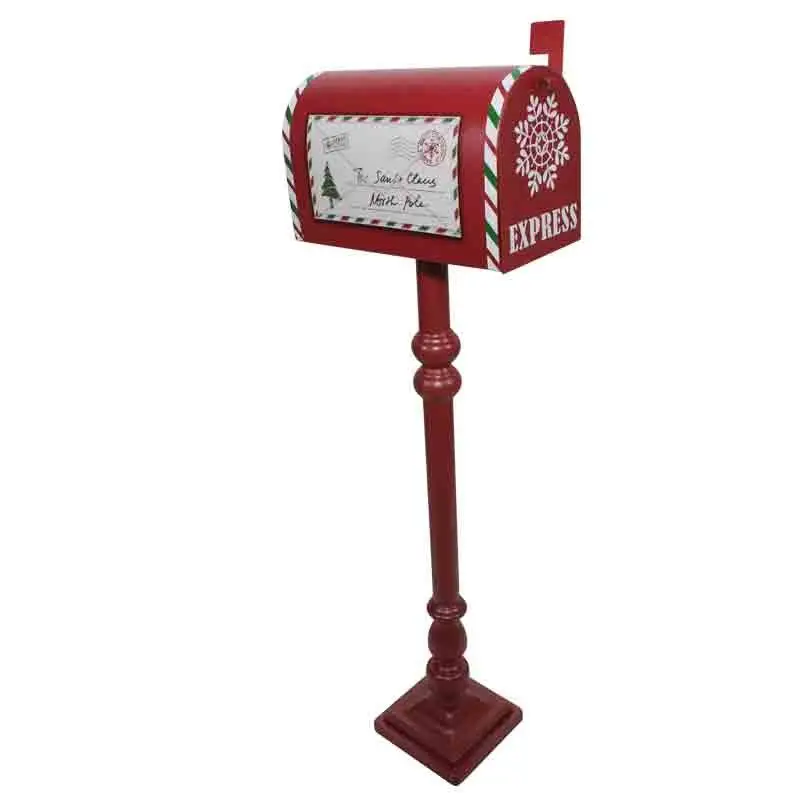 Portalettere in metallo rosso 33 x 18 x 100 cm 8729