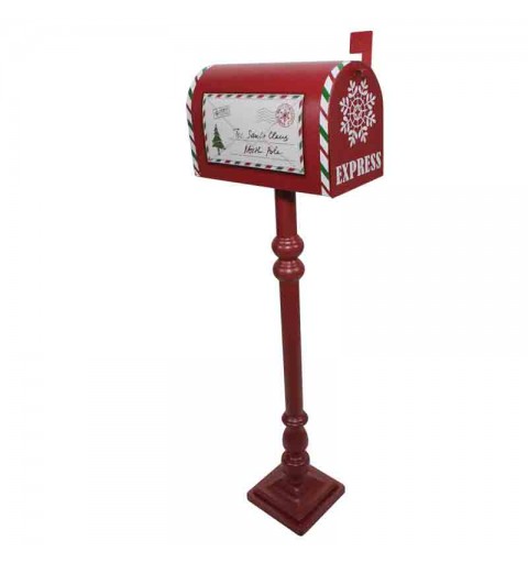 Portalettere in metallo rosso 33 x 18 x 100 cm 8729