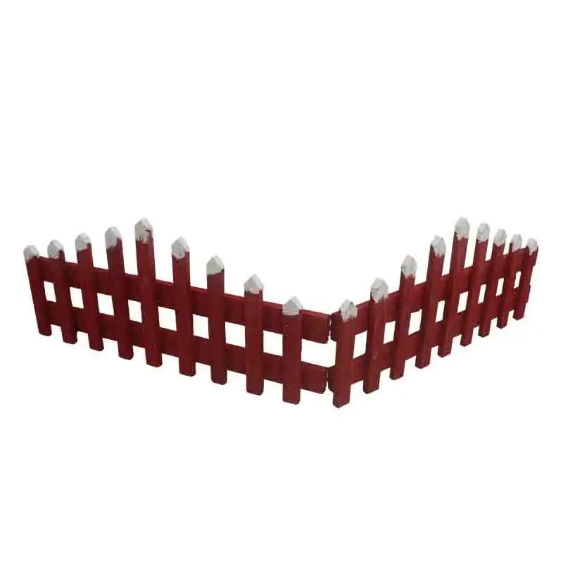 staccionata in legno 2 pz rosso 90 x 20 cm 9801