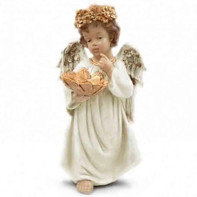 Angelo in resina con luce 37 cm 721135