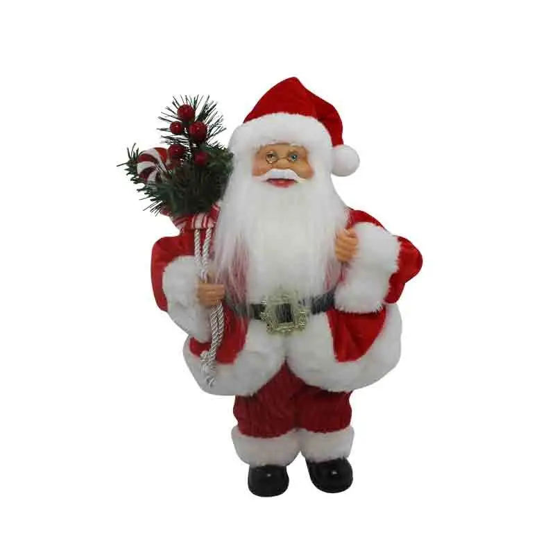 Babbo natale alzato dec. rosso 30 cm 90191