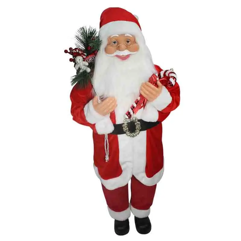 Babbo natale con led e musica 110 cm 90269