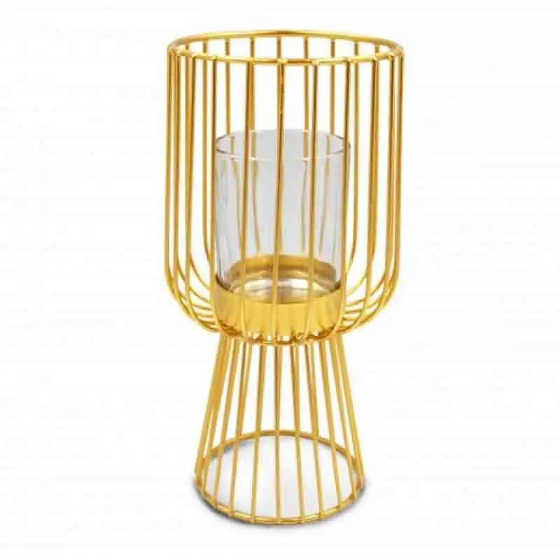 candeliere in metallo oro 22 cm XD211085