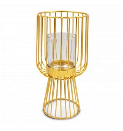 candeliere in metallo oro 22 cm XD211085