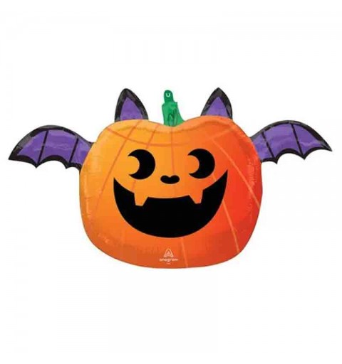 Pallone foil zucca 45 cm shape Fun & Spooky Pumpkin Bat 4482201