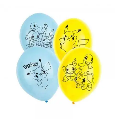 6 Palloni lattice 28 cm Pokemon 9904826