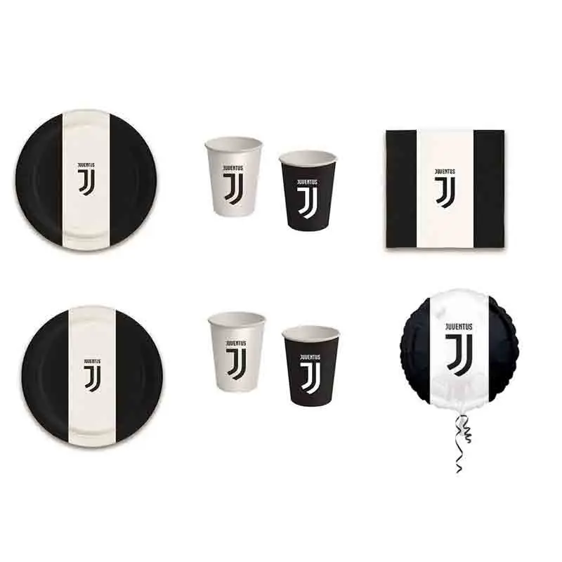 KIT NJUVENTUS CON FOIL – ARTICOLI PER LA TAVOLA PER PICCOLI E GRANDI TIFOSI