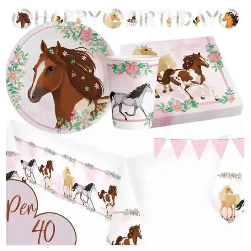 KIT N.17 CAVALLI NUOVO - SET TAVOLA PER FESTE