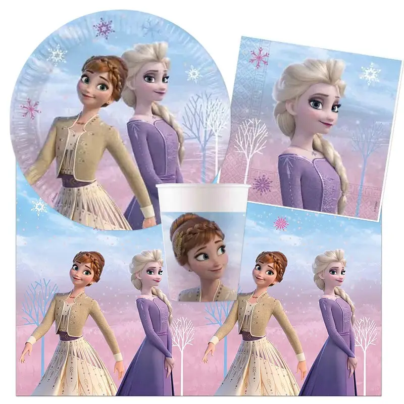 FROZEN NORTHEN COORDINATO TAVOLA KIT N 3 COMPLEANNO BAMBINA DISNEY