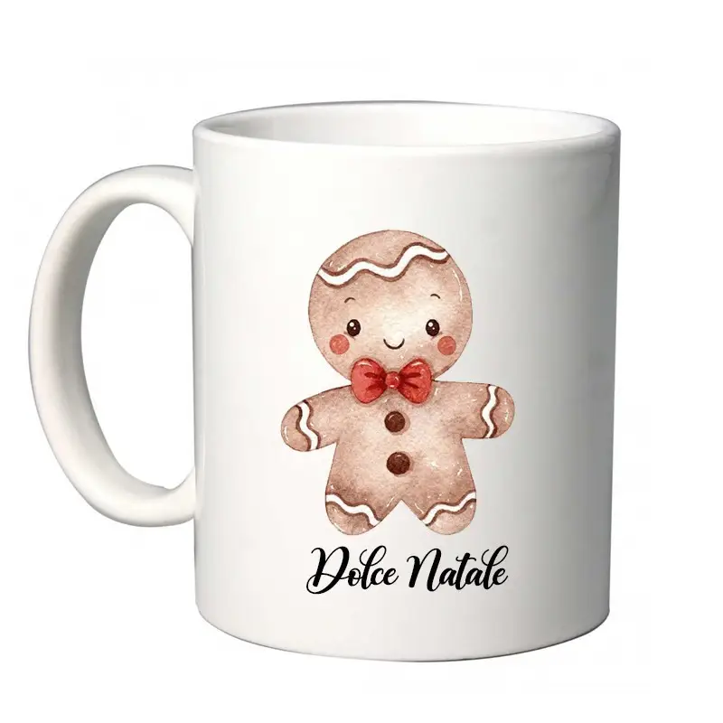 Tazza dolce Natale con omino di pan di zenzero