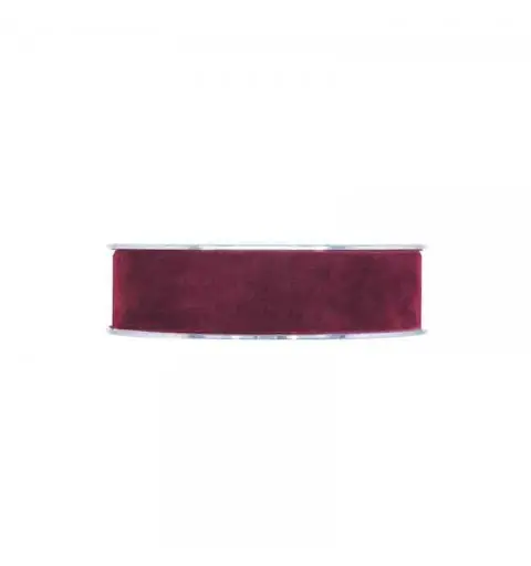 nastro double velluto bordeaux 25 mm x 7 metri PO-3066M-24