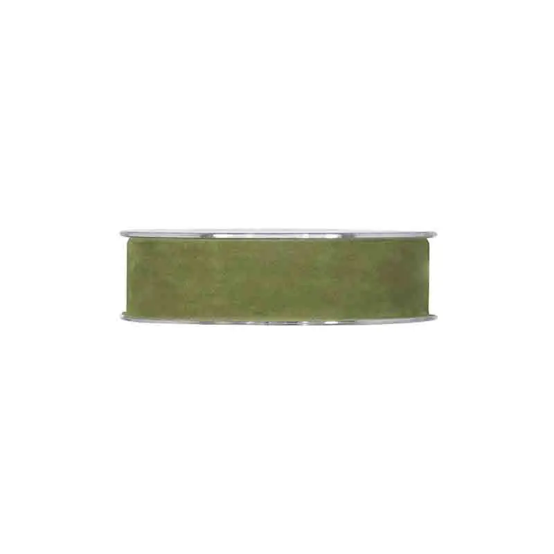 nastro double velvet velluto dark  green verde 25 mm x 7 metri PO-3066M-73