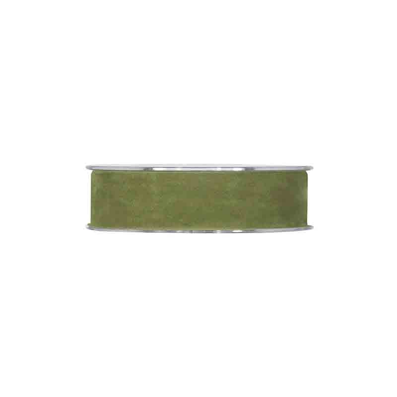 nastro double velvet velluto dark  green verde 25 mm x 7 metri PO-3066M-73