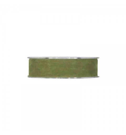 nastro double velvet velluto dark  green verde 25 mm x 7 metri PO-3066M-73