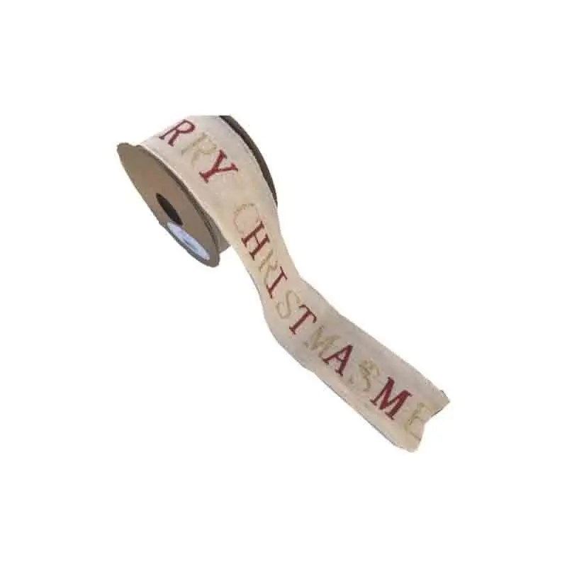 nastro natalizio merry chrystmas 60 mm X 10 metri PY-22609-6004