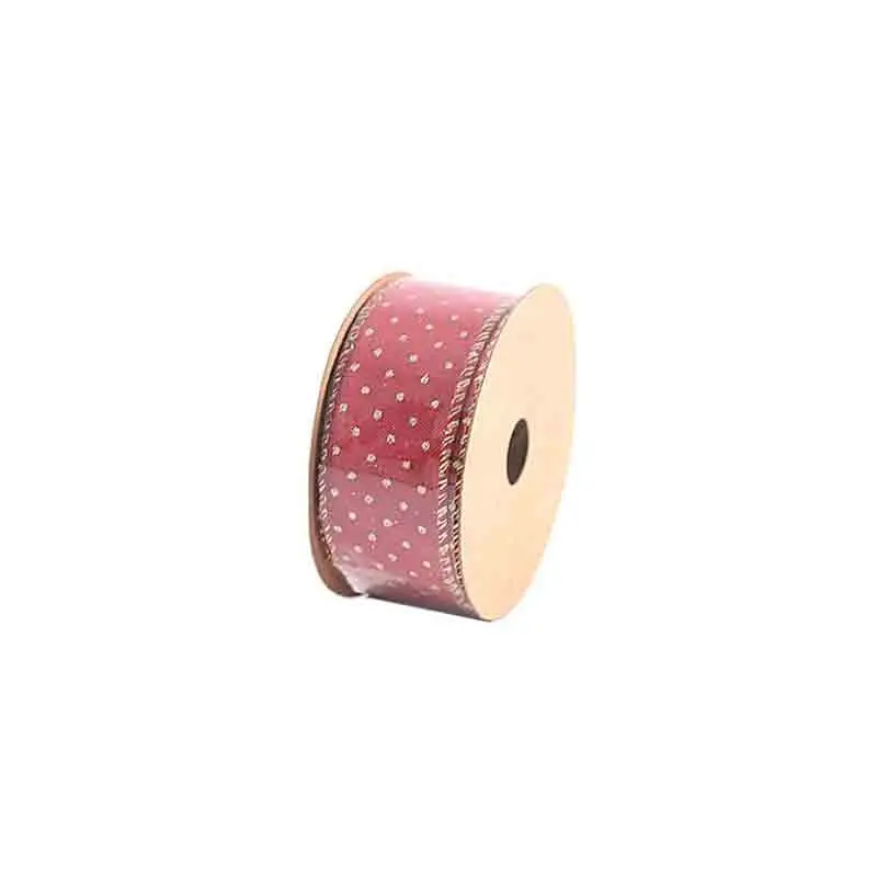 Nastro otello 38 mm x 10 mt rosso con bordo oro PY-22608-3804