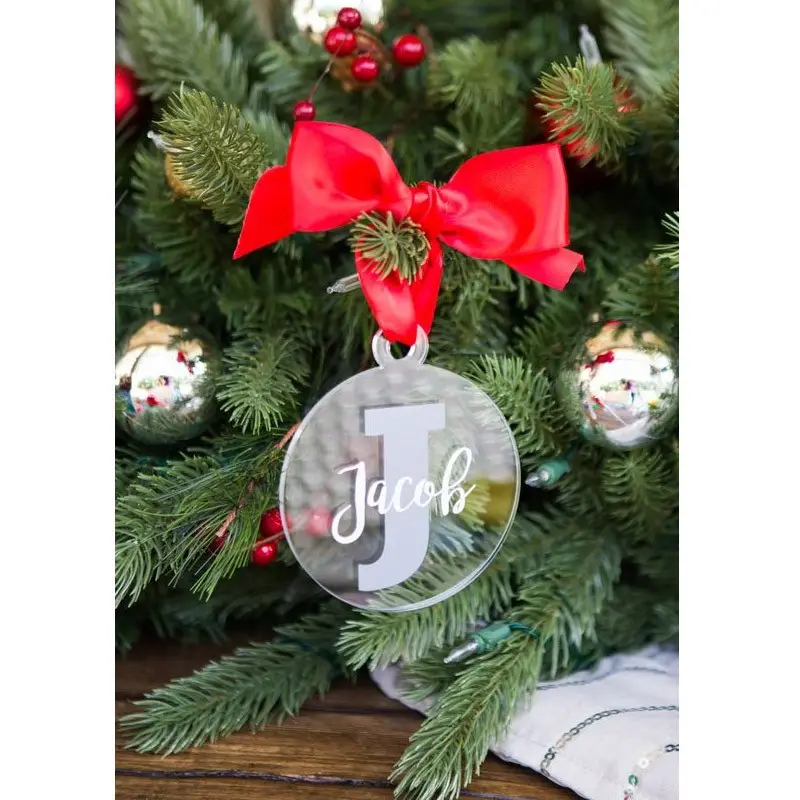 Pallina Natalizia in Plexiglass personalizzabile con nome
