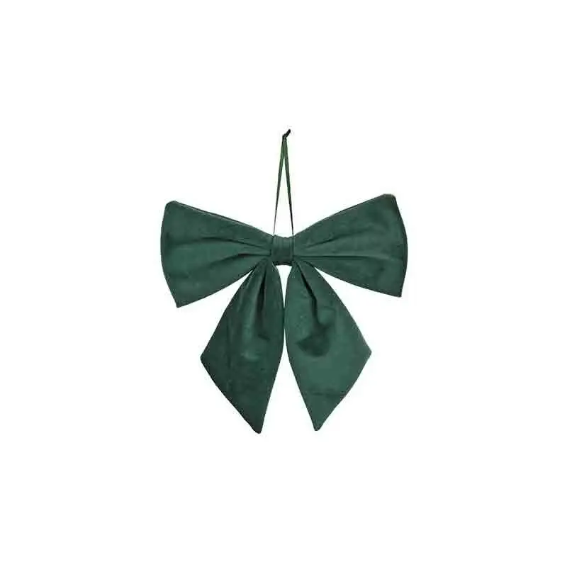 Fiocco verde in velluto da appendere  h 200 mm 27038