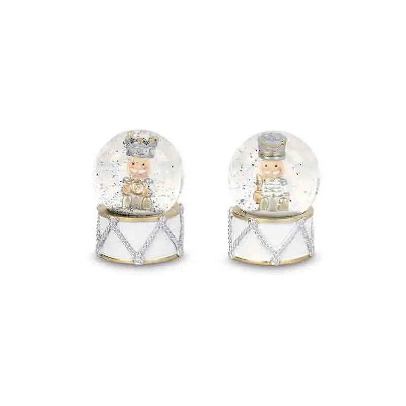 palla di neve nataliza con soldatino modelli assortiti h 60 mm 21415
