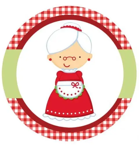 ADESIVO TONDO CAPPUCCETTO ROSSO