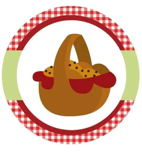 ADESIVO TONDO CAPPUCCETTO ROSSO
