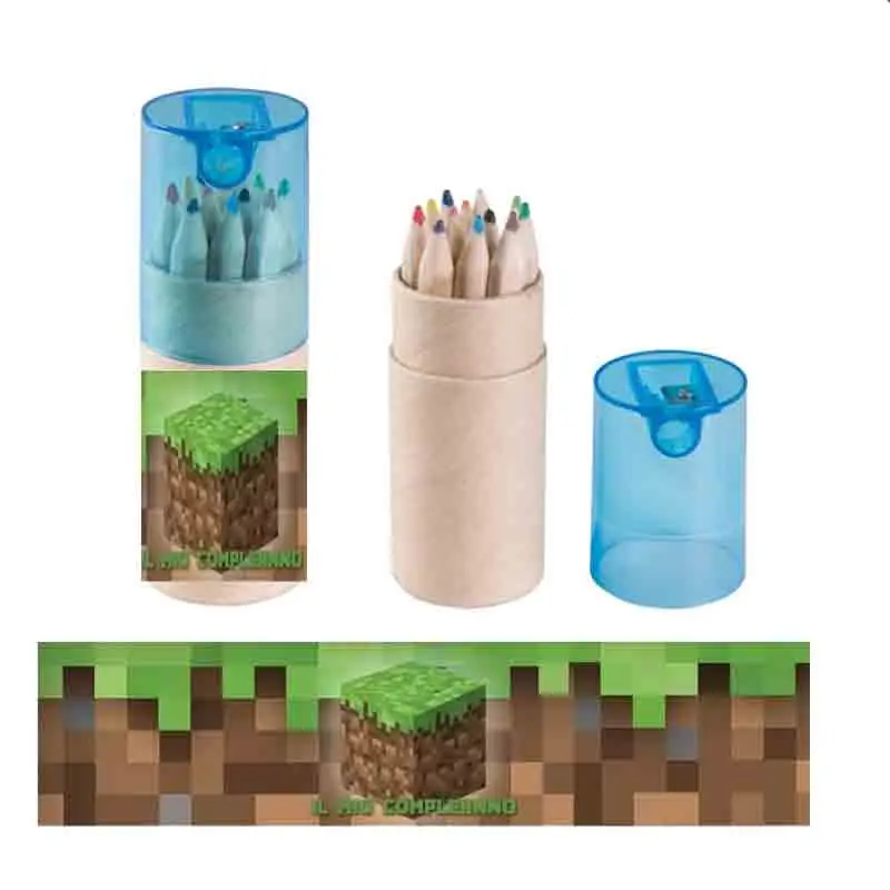 PASTELLI CILINDRO MINECRAFT - 10 PZ