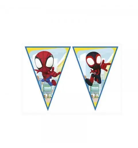 Festone bandierine in carta Spidey & Friends 94880