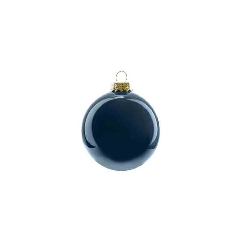 Palline natalizie sfere in vetro 6 cm blu N16046/bl 36 pz.