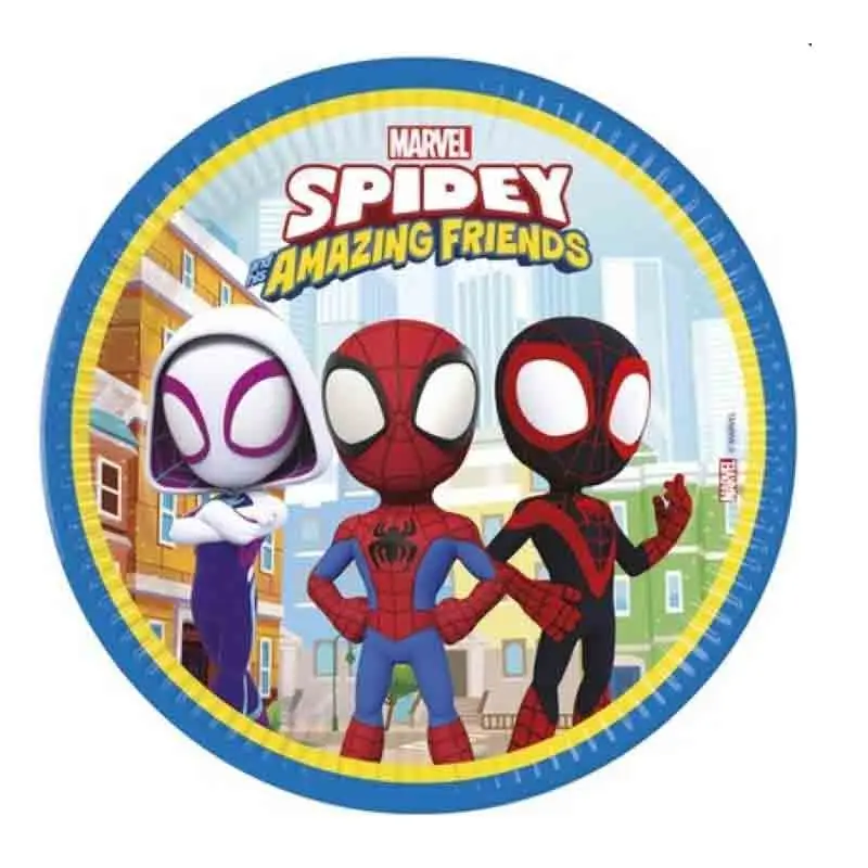 Piatti 23 cm Spidey & Friends 8 pz 95145