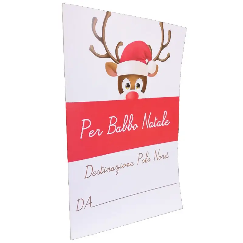 Letterina di Babbo Natale da colorare