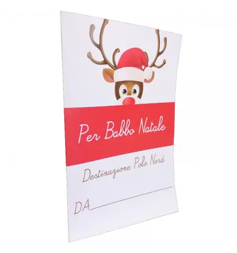 Letterina di Babbo Natale da colorare
