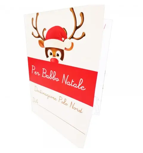 Letterina per Babbo Natale da colorare con pastelli - 5pz
