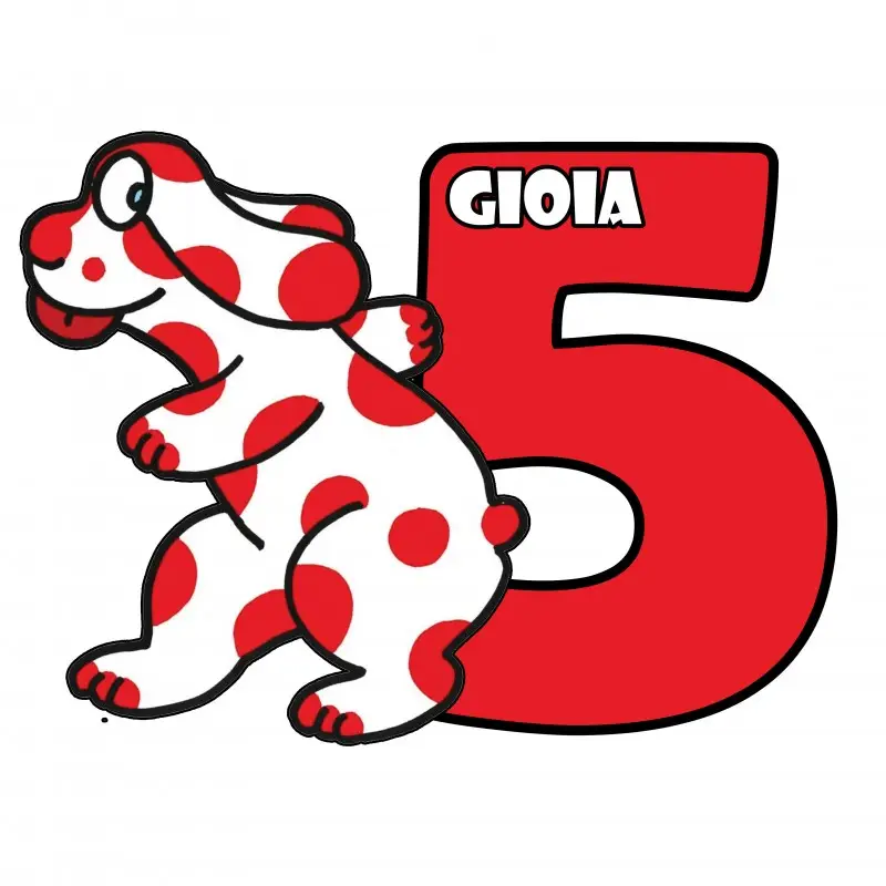 La Pimpa Sagoma Centrotavola numero in polistirolo Personalizzabile