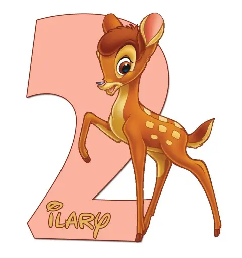 Sagoma in polistirolo Bambi con numero Personalizzabile