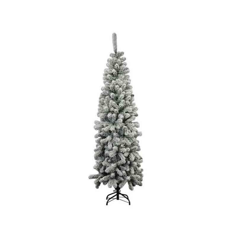 Albero di Natale Slim Gran Paradiso innevato 150 cm verde e bianco 198795
