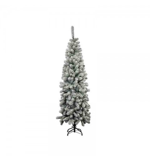 Albero di Natale Slim Gran Paradiso innevato 180 cm verde e bianco 198796