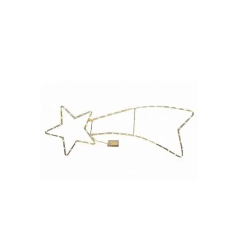 stella cometa 41 led bianco caldo 68 x 28 cm a batt int/est 195324