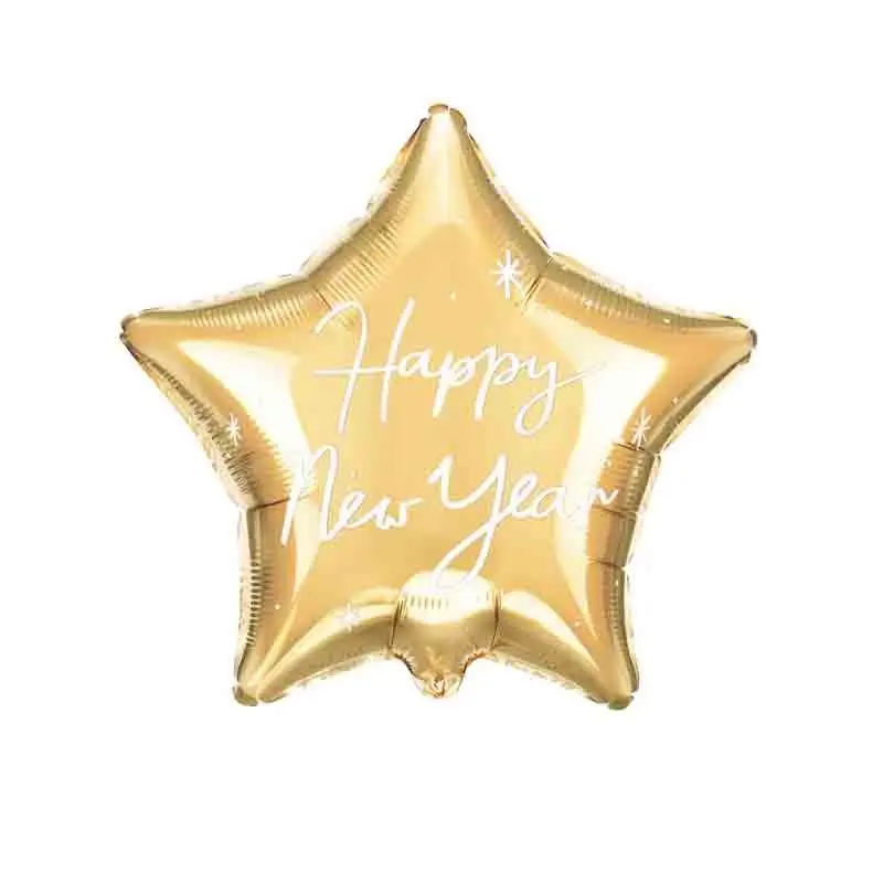Palloncino foil stella happy new year 47x50 cm oro FB148