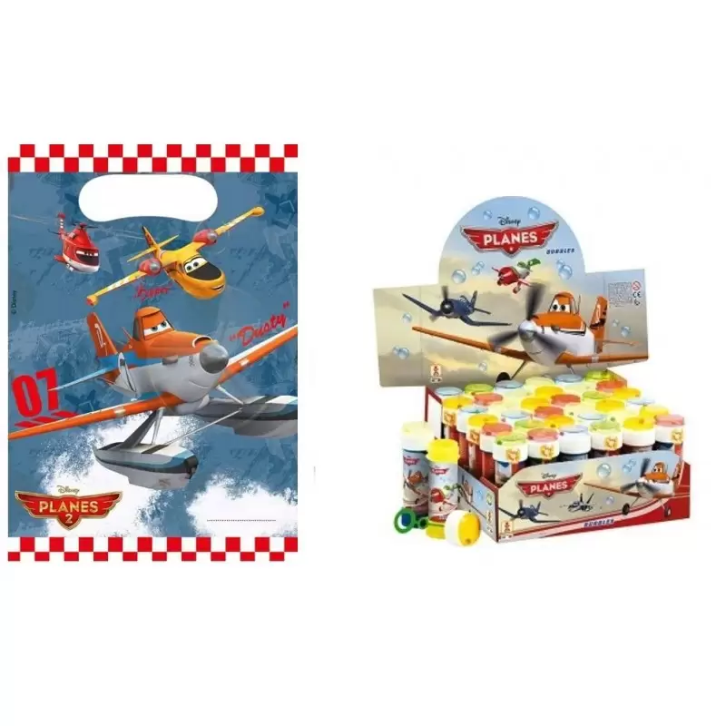 SET REGALINI COMPLEANNO WINNIE THE POOH 12 BUSTINE + 36 BOLLE SAPONE 